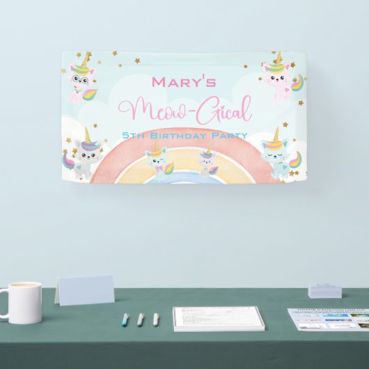 Caticorn Meow-Gical Birthday Spandoek (Beurs)