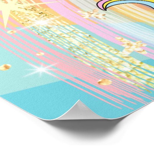 Caticorn Meow-Gical Birthday Welcome Poster (Hoek)