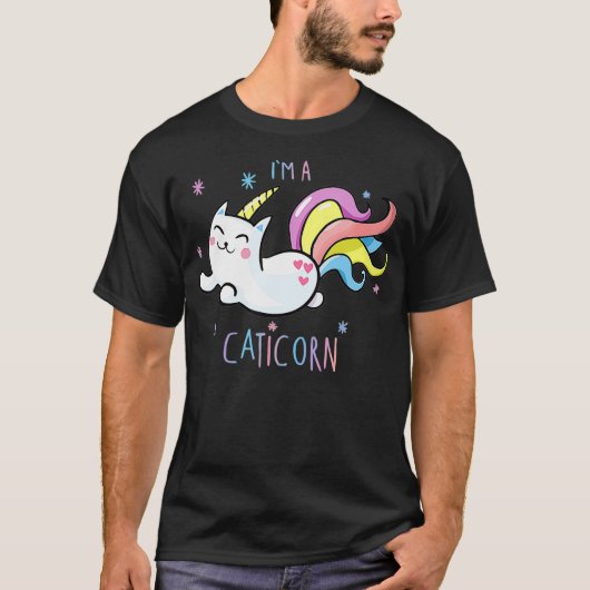 Caticorn Meowgical Rainbow  Cat Kittycorn T-shirt (Voorkant)