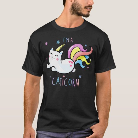 Caticorn Meowgical Rainbow Cat Kittycorn T-shirt (Voorkant)