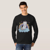 Caticorn met regenboogkeutels t-shirt (Voorkant volledig)