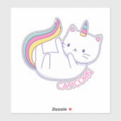Caticorn Mooie Eenhoorn Kat Sticker (Vel)