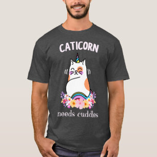 Caticorn Needs Knuffels Schattige Grappige Eenhoor T-shirt