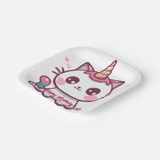 Caticorn Papieren Bordje (Gebogen)