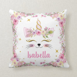 Caticorn personal floral Pillow Kussen