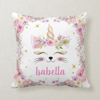 Caticorn personal floral Pillow Kussen