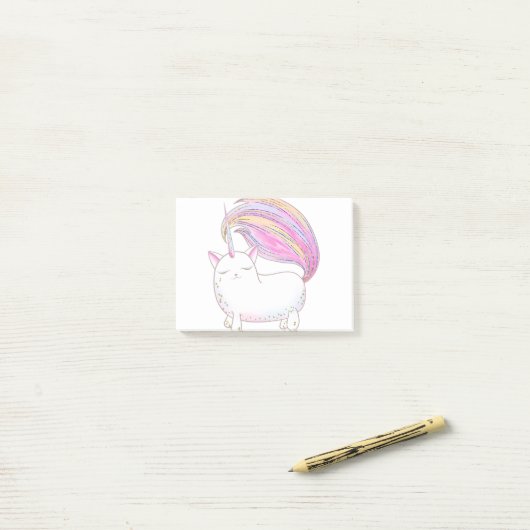 Caticorn Post-it® Notes (Op bureau)