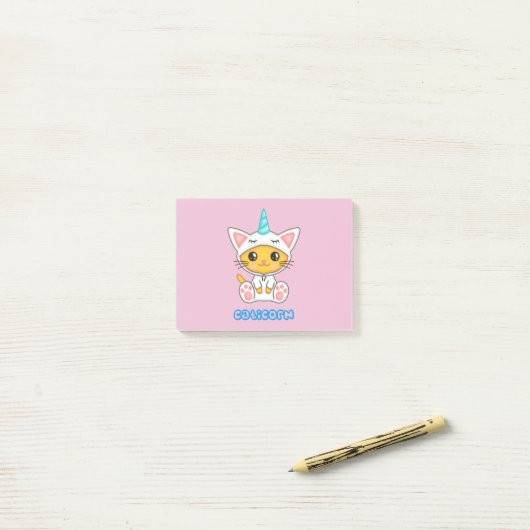Caticorn Post-it® Notes (Op bureau)