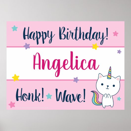 Caticorn | POSTER | Thema van de verjaardagspartij (Voorkant)