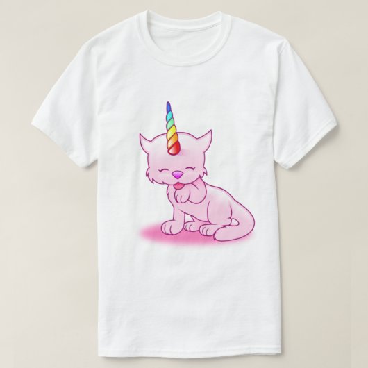 CATICORN RAINBOW CAT UNICORN T-SHIRT (Design voorkant)