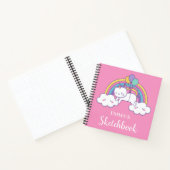 Caticorn Rainbow Gepersonaliseerde Kinder ketchboo Notitieboek (Binnen)