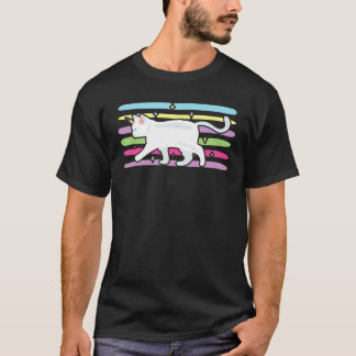 Caticorn Regenboog Eenhoorn Kat Magische Kitty Leg T-shirt