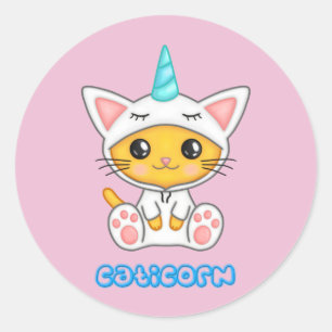 Caticorn Ronde Sticker