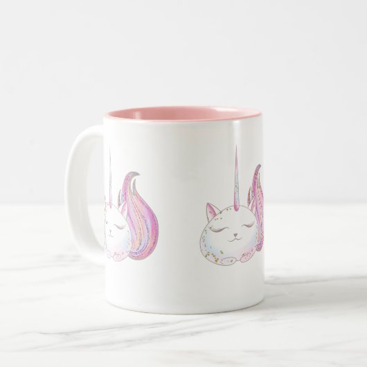 Caticorn Tweekleurige Koffiemok (Voorkant links)