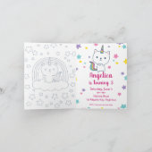 Caticorn | Uitnodiging | Gevouwen | Wit (Binnen)