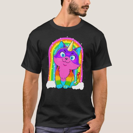Caticorn Unicorn Cat Rainbow Kittycorn Kitty Gift T-shirt (Voorkant)