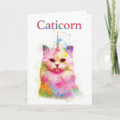 Caticorn Verjaardag Kaart (Voorkant)