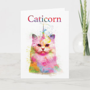 Caticorn Verjaardag Kaart