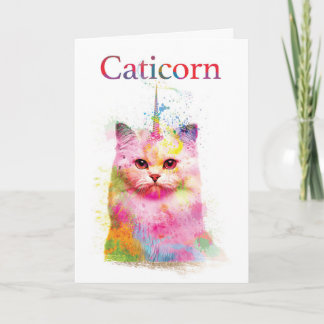 Caticorn Verjaardag Kaart