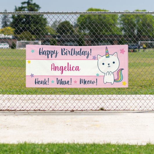 Caticorn | Verjaardagsbanner | Binnen Buiten Spandoek (Insitu)