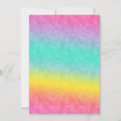 Caticorn Verjaardagsfeestje Kat eenhoorn regenboog Kaart (Achterkant)