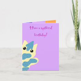 Caticorn verjaardagskaart kaart