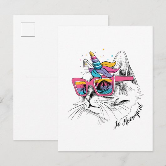 Caticorn | Zo Meowgical Briefkaart (Voorkant / Achterkant)