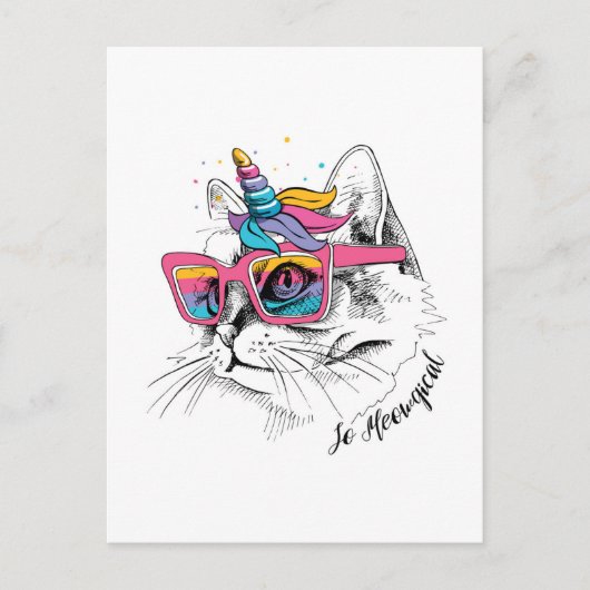 Caticorn | Zo Meowgical Briefkaart (Voorkant)