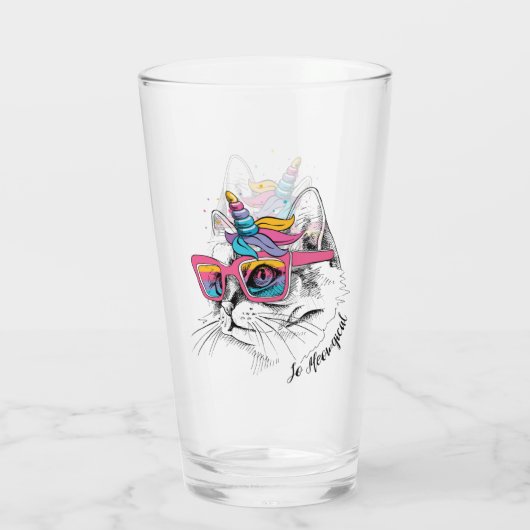 Caticorn | Zo Meowgical Glas (Achterkant)