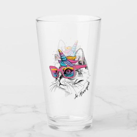 Caticorn | Zo Meowgical Glas (Voorkant)