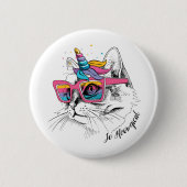 Caticorn | Zo Meowgical Ronde Button 5,7 Cm (Voorkant)