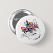 Caticorn | Zo Meowgical Ronde Button 5,7 Cm (Voorkant /achterkant)