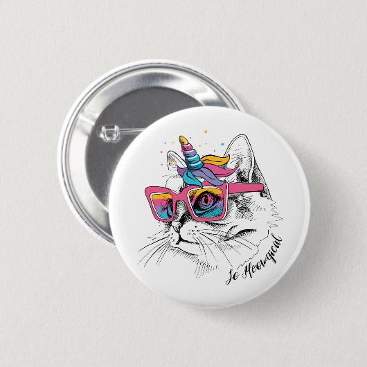 Caticorn | Zo Meowgical Ronde Button 5,7 Cm (Voorkant /achterkant)