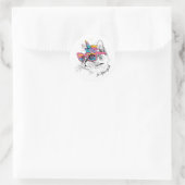 Caticorn | Zo Meowgical Ronde Sticker (Tas)