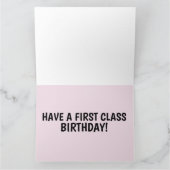 CATILLAC CAT PINK CLASSIC CAR big BIRTHDAY CARDS Kaart (Binnen)