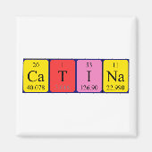 Catina periodieke table name magnet (Voorkant)