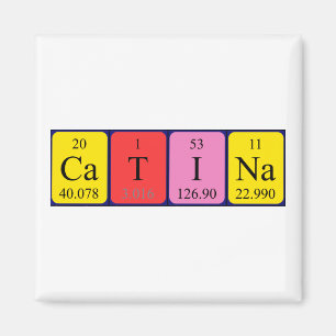 Catina periodieke table name magnet