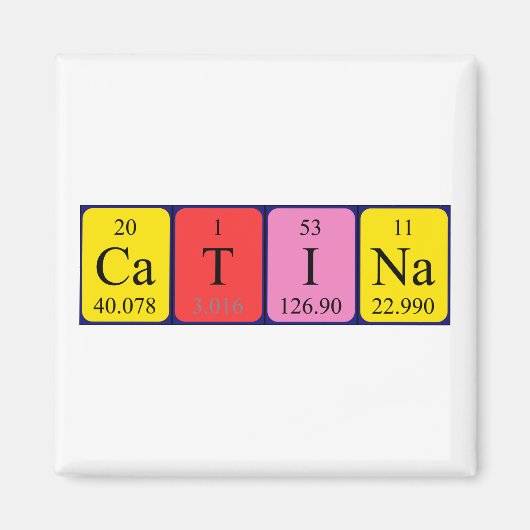 Catina periodieke table name magnet (Voorkant)