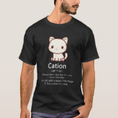 Cation Cat Ion Science Pawsitive Pun Chemistry T-shirt (Voorkant)