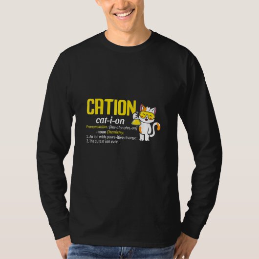 Cation Cute Science Cat Ion Science Eacher Pawsiti T-shirt (Voorkant)