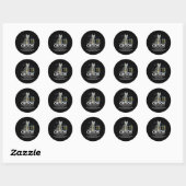Cation - Funny Chemistry Humor Science Teacher Cat Ronde Sticker (Vel)
