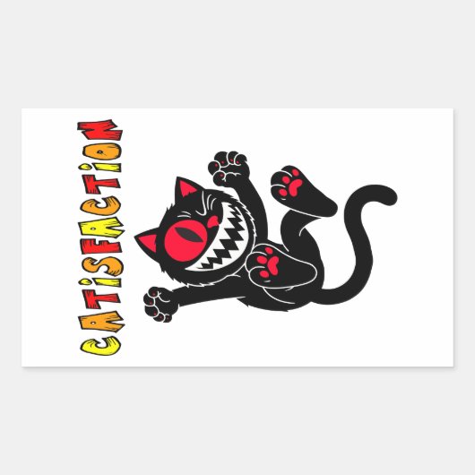 Catisfaction Rechthoekige Sticker (Voorkant)