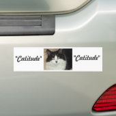 Catitude Cat met een houding Bumpersticker (Op auto)