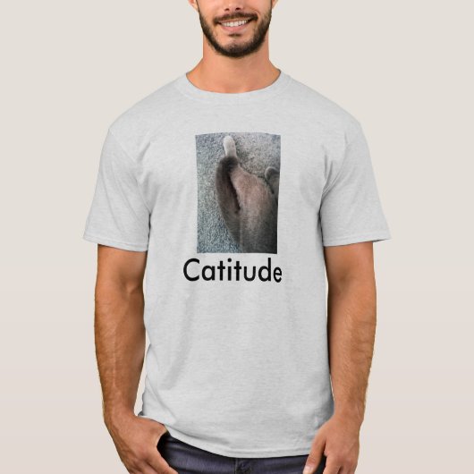 Catitude/Cat pic Mannen T-shirt (Voorkant)