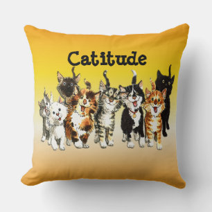Catitude Cute Kitty Cats Sierkussen