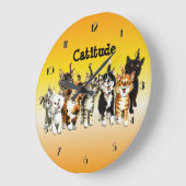 Catitude Cute Kitty Cats Wall klok (Hoek)