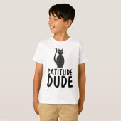 CATITUDE DUDE Funny Boys Cat T-shirts (Voorkant volledig)