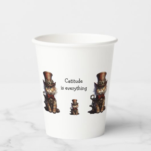 Catitude is alles papieren bekers (Voorkant)