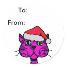 Catitude Kerst label