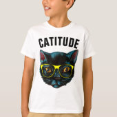 CATITUDE KINDER Funny Cat t-shirts (Voorkant)